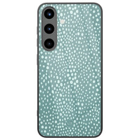 Leuke Telefoonhoesjes Samsung Galaxy S25 hoesje glas - Blue dots