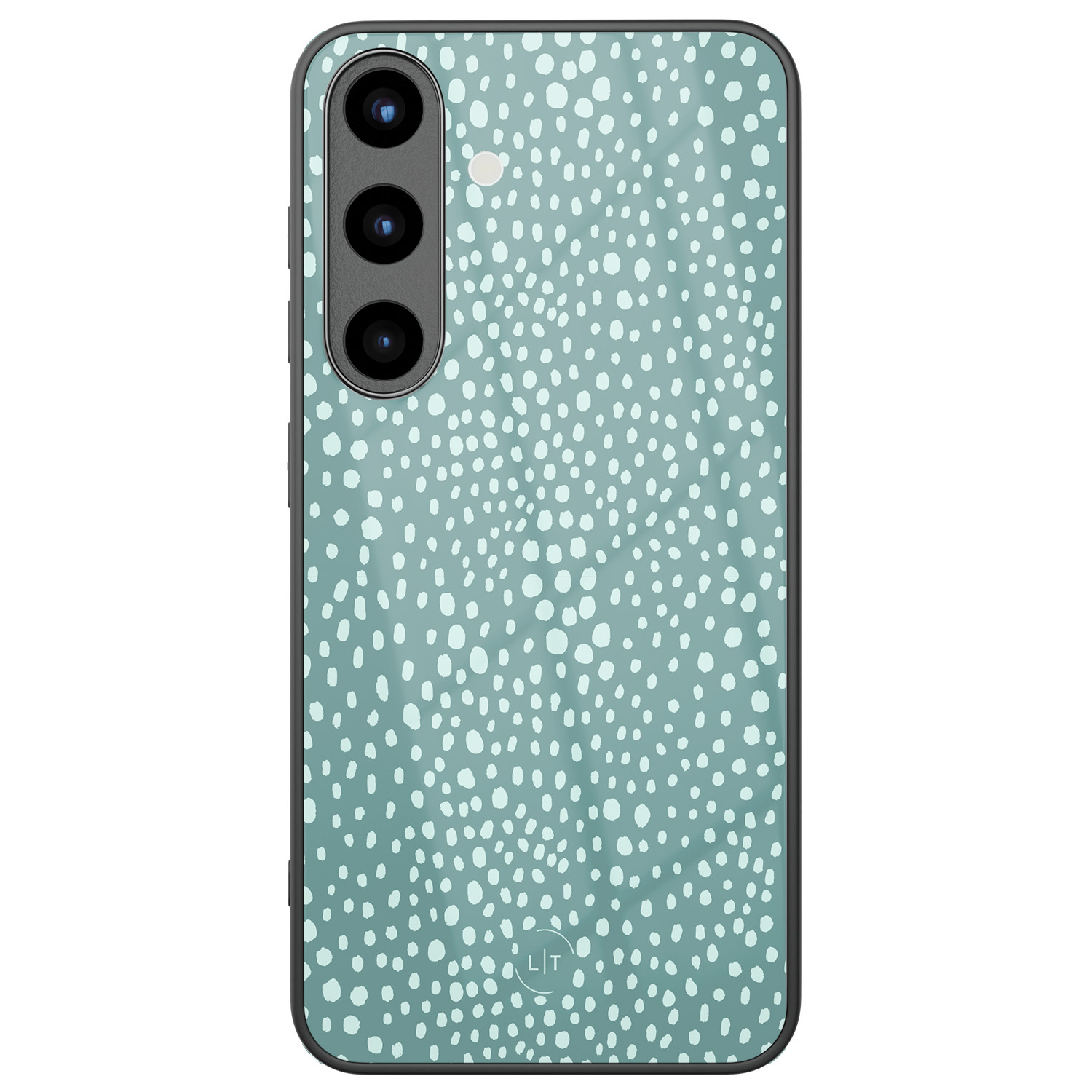 Leuke Telefoonhoesjes Samsung Galaxy S25 hoesje glas - Blue dots