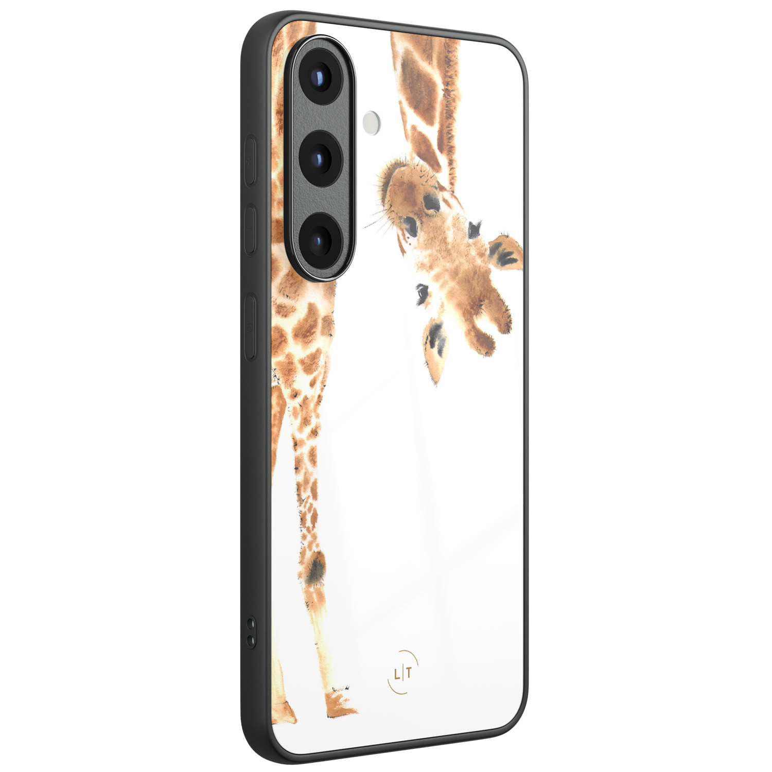 Leuke Telefoonhoesjes Samsung Galaxy S25 hoesje glas - Giraffe