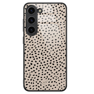 Leuke Telefoonhoesjes Samsung Galaxy S23 hoesje glas - Almond dots