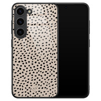 Leuke Telefoonhoesjes Samsung Galaxy S23 hoesje glas - Almond dots