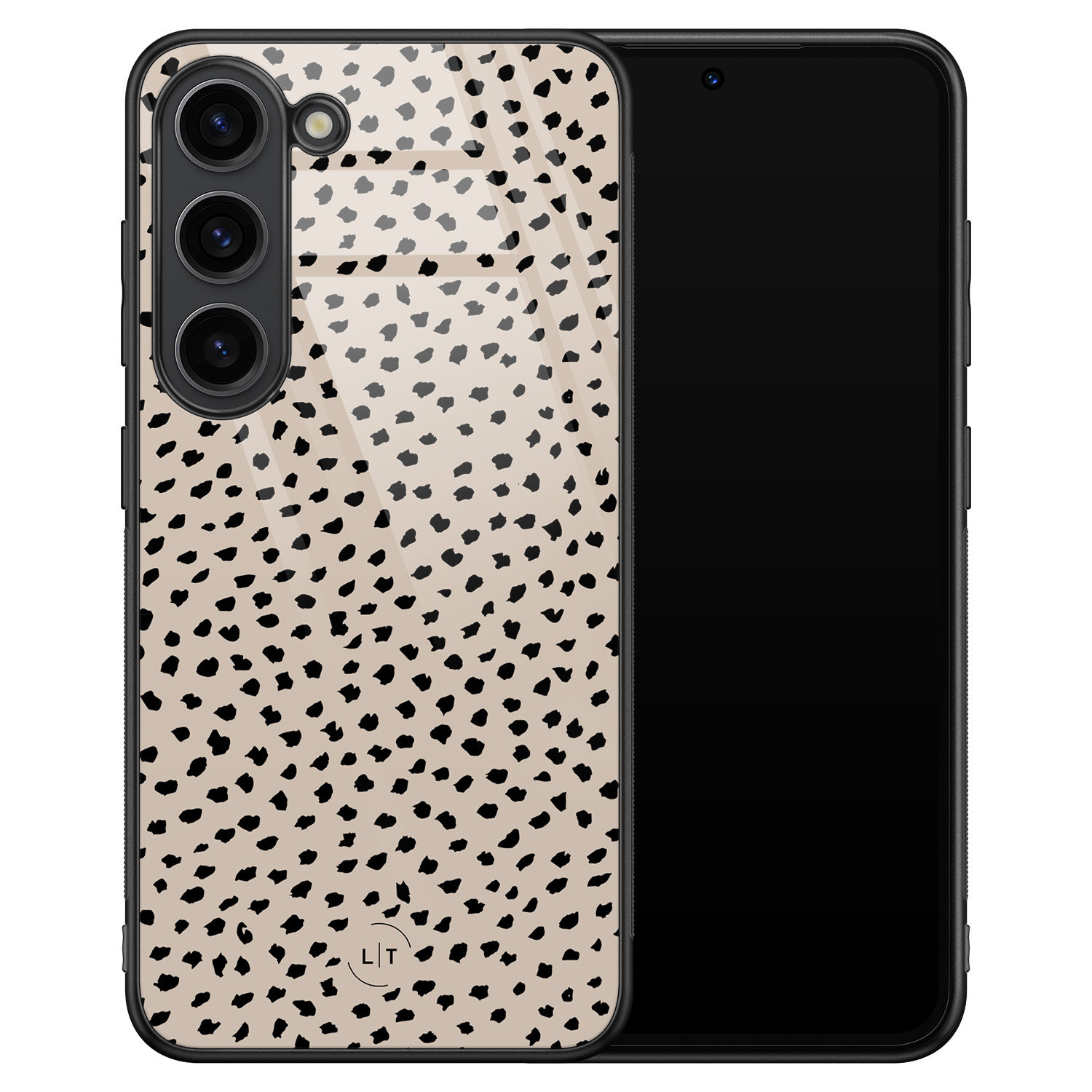 Leuke Telefoonhoesjes Samsung Galaxy S23 hoesje glas - Almond dots