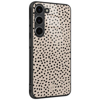 Leuke Telefoonhoesjes Samsung Galaxy S23 hoesje glas - Almond dots