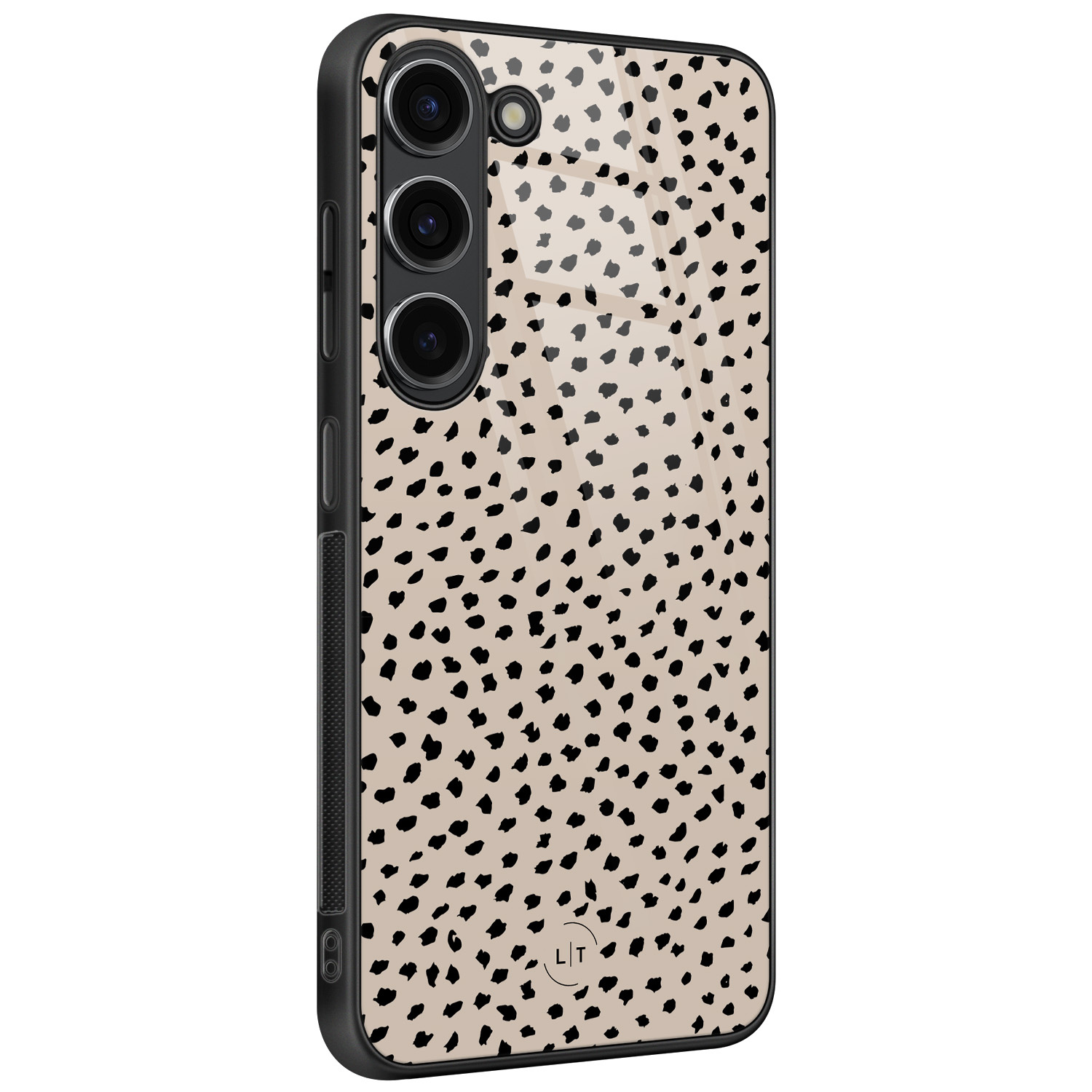 Leuke Telefoonhoesjes Samsung Galaxy S23 hoesje glas - Almond dots