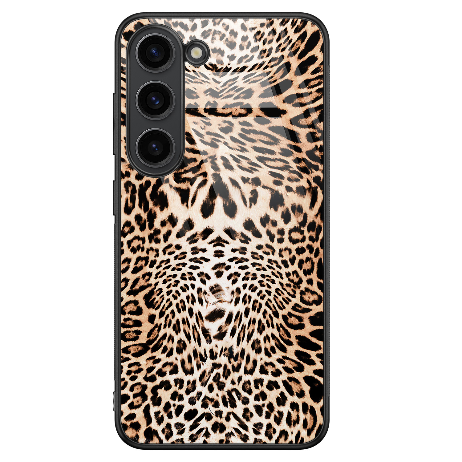 Leuke Telefoonhoesjes Samsung Galaxy S23 hoesje glas - Luipaardprint