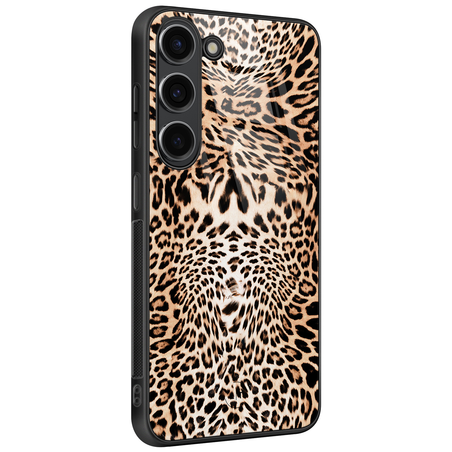 Leuke Telefoonhoesjes Samsung Galaxy S23 hoesje glas - Luipaardprint