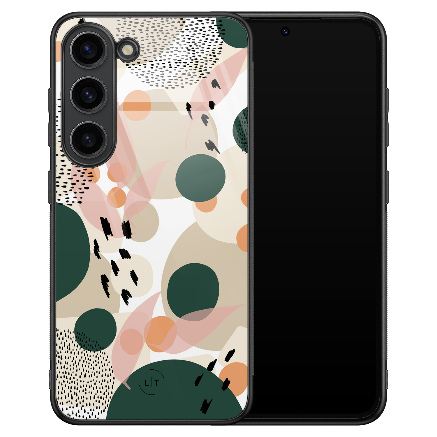 Leuke Telefoonhoesjes Samsung Galaxy S23 hoesje glas - Abstract painted