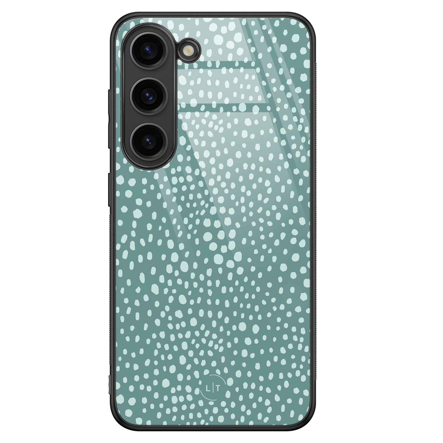 Leuke Telefoonhoesjes Samsung Galaxy S23 hoesje glas - Blue dots