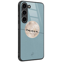 Leuke Telefoonhoesjes Samsung Galaxy S23 hoesje glas - Moon birds