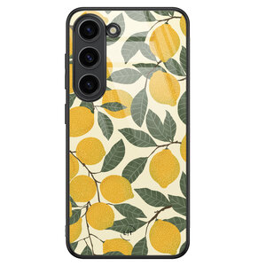 Leuke Telefoonhoesjes Samsung Galaxy S23 hoesje glas - Citroenen