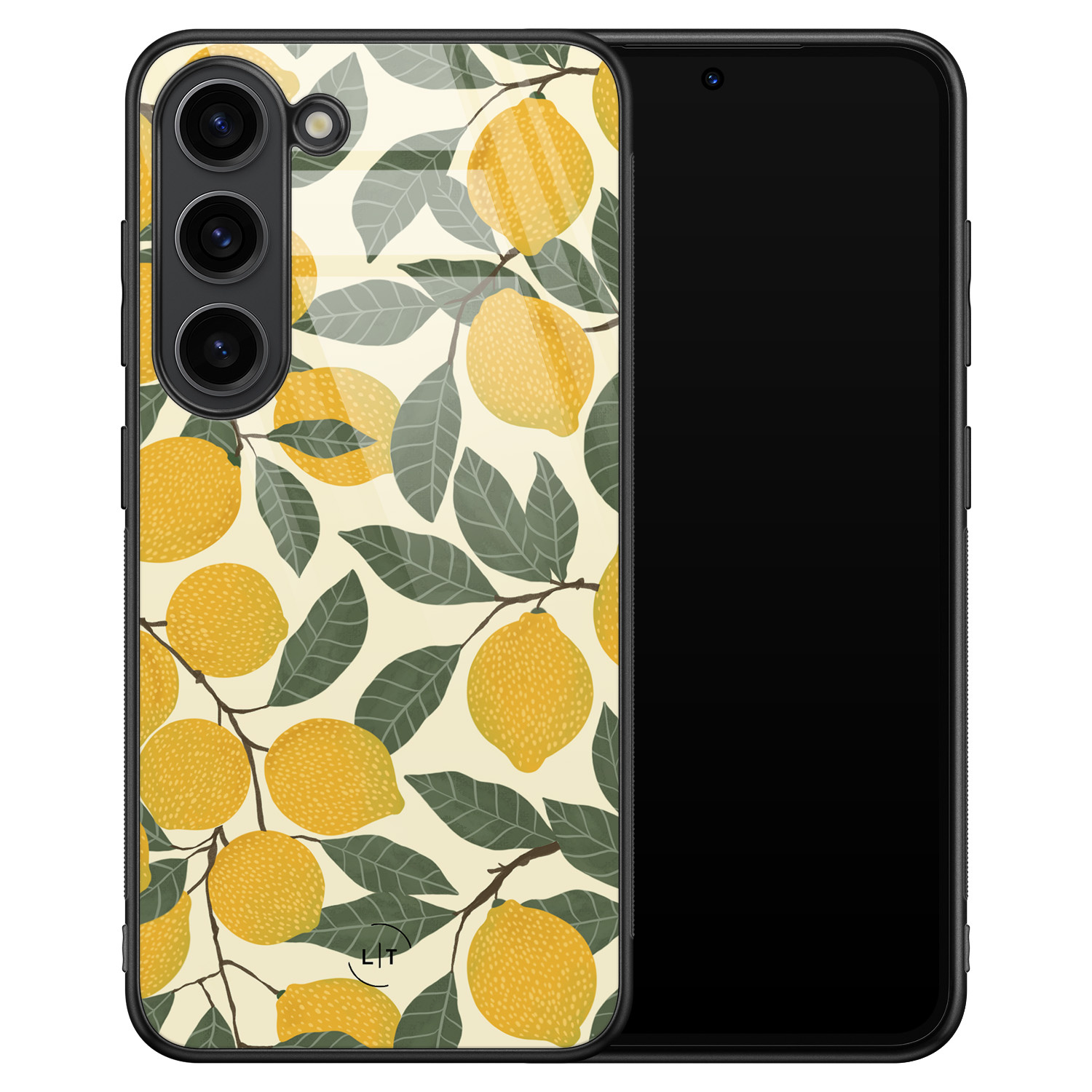 Leuke Telefoonhoesjes Samsung Galaxy S23 hoesje glas - Citroenen