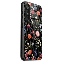 Leuke Telefoonhoesjes Samsung Galaxy S24 hoesje glas - Dark flowers