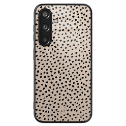 Leuke Telefoonhoesjes Samsung Galaxy S24 hoesje glas - Almond dots