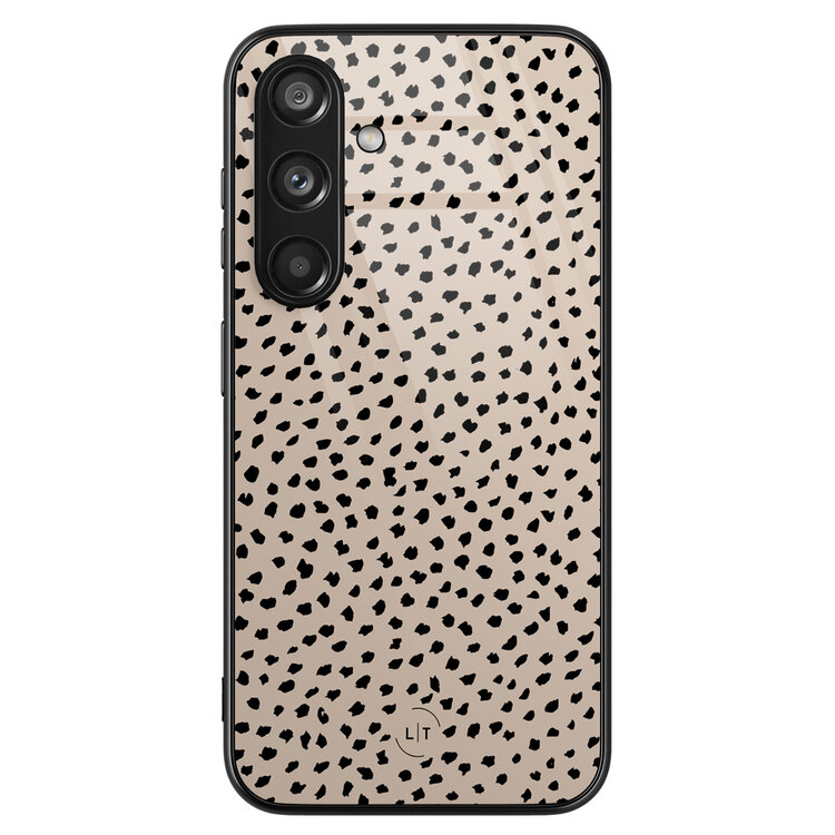 Leuke Telefoonhoesjes Samsung Galaxy S24 hoesje glas - Almond dots