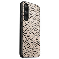 Leuke Telefoonhoesjes Samsung Galaxy S24 hoesje glas - Almond dots