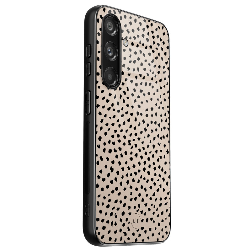 Leuke Telefoonhoesjes Samsung Galaxy S24 hoesje glas - Almond dots