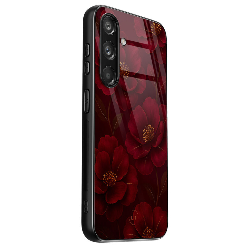 Leuke Telefoonhoesjes Samsung Galaxy S24 hoesje glas - Rozen