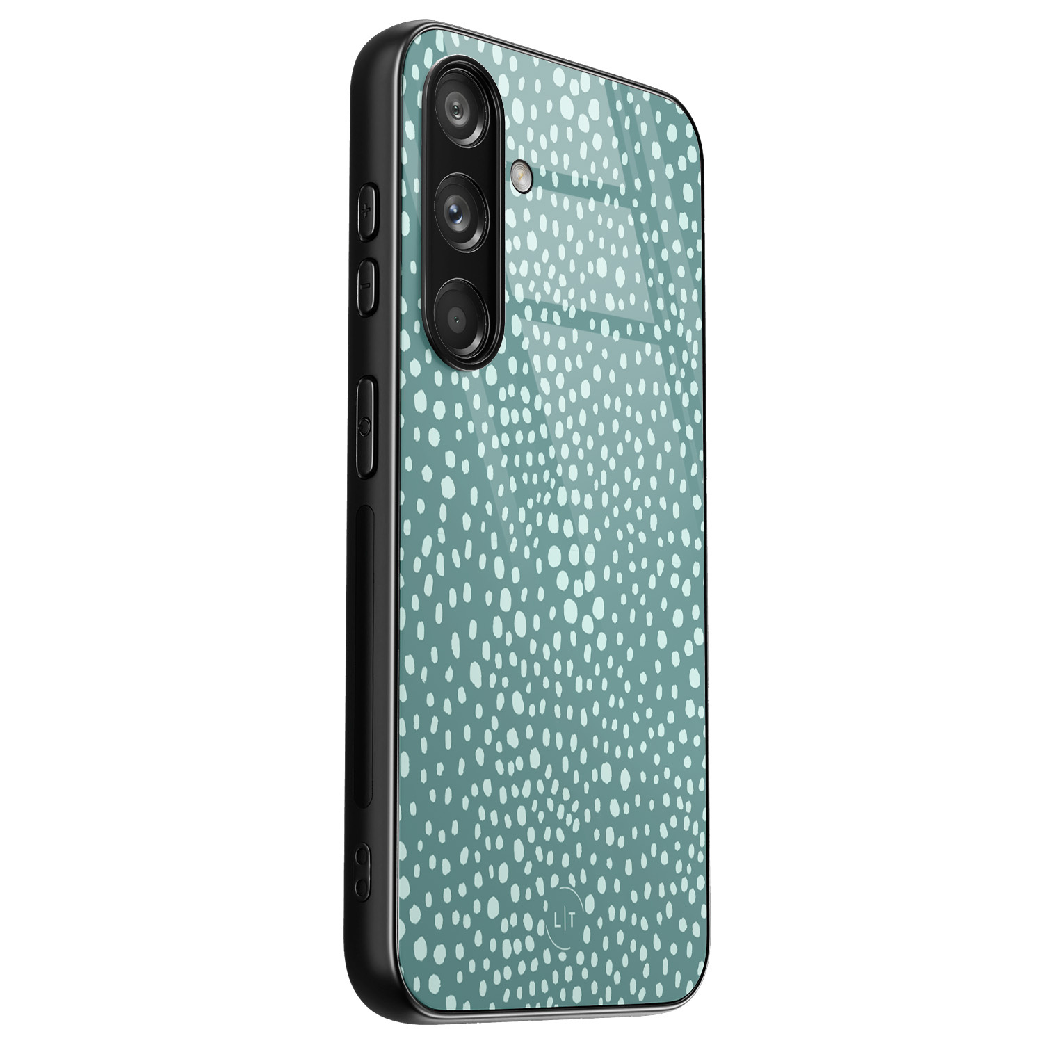 Leuke Telefoonhoesjes Samsung Galaxy S24 hoesje glas - Blue dots