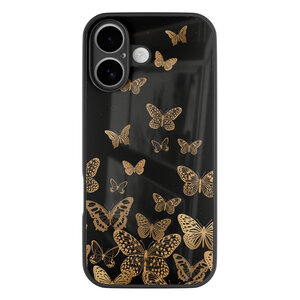 Leuke Telefoonhoesjes iPhone 16 hoesje glas - Vlinders