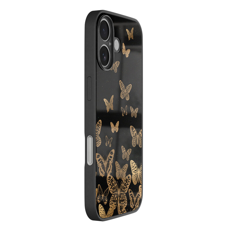Leuke Telefoonhoesjes iPhone 16 hoesje glas - Vlinders