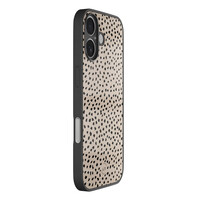 Leuke Telefoonhoesjes iPhone 16 hoesje glas - Almond dots