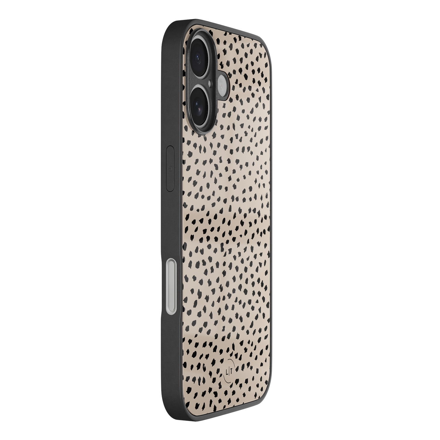 Leuke Telefoonhoesjes iPhone 16 hoesje glas - Almond dots