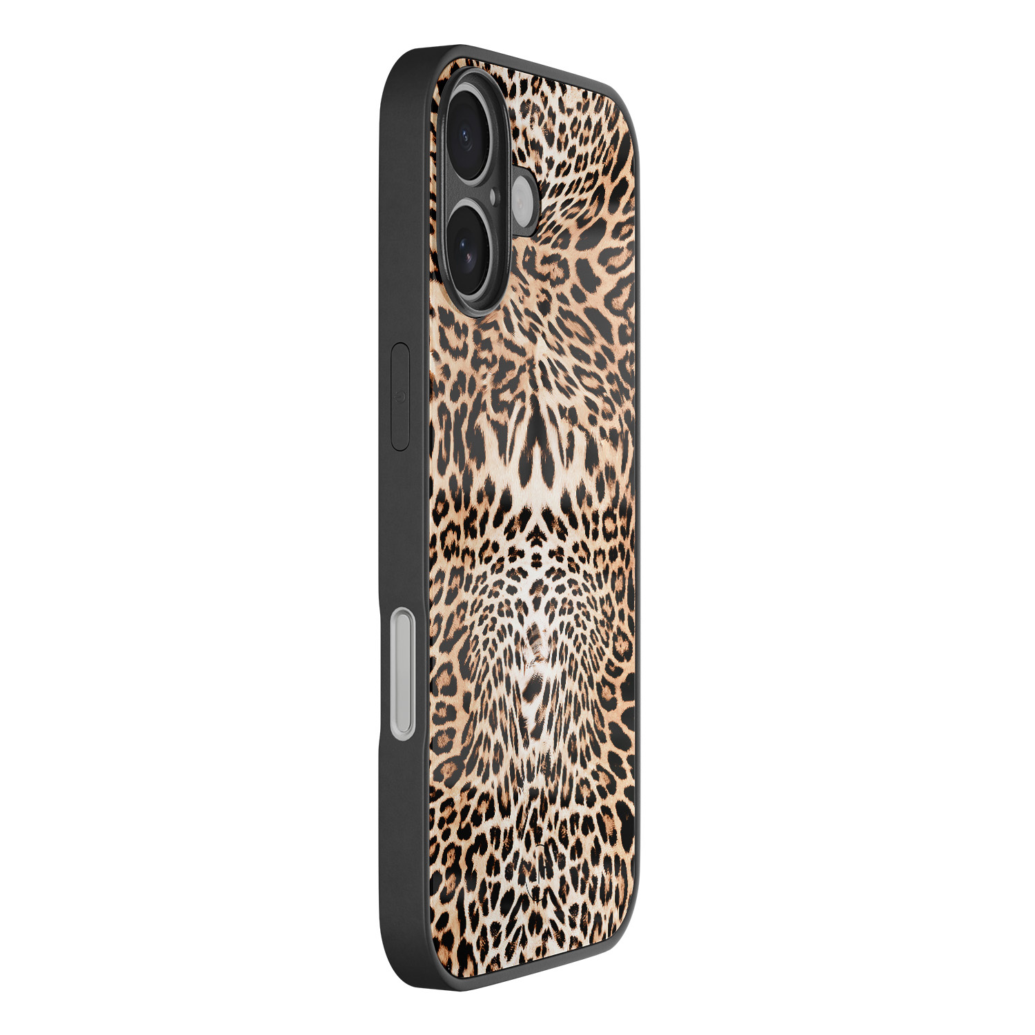 Leuke Telefoonhoesjes iPhone 16 hoesje glas - Luipaardprint
