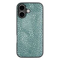 Leuke Telefoonhoesjes iPhone 16 hoesje glas - Blue dots