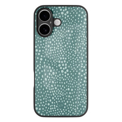 Leuke Telefoonhoesjes iPhone 16 hoesje glas - Blue dots