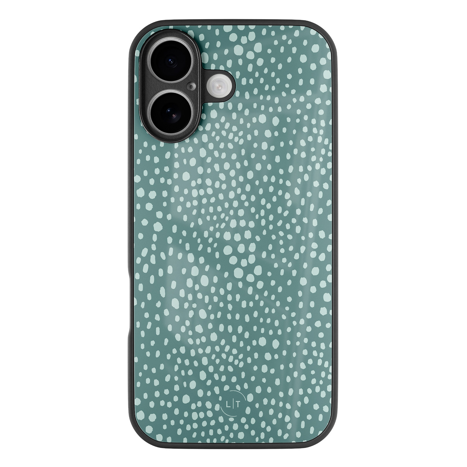 Leuke Telefoonhoesjes iPhone 16 hoesje glas - Blue dots