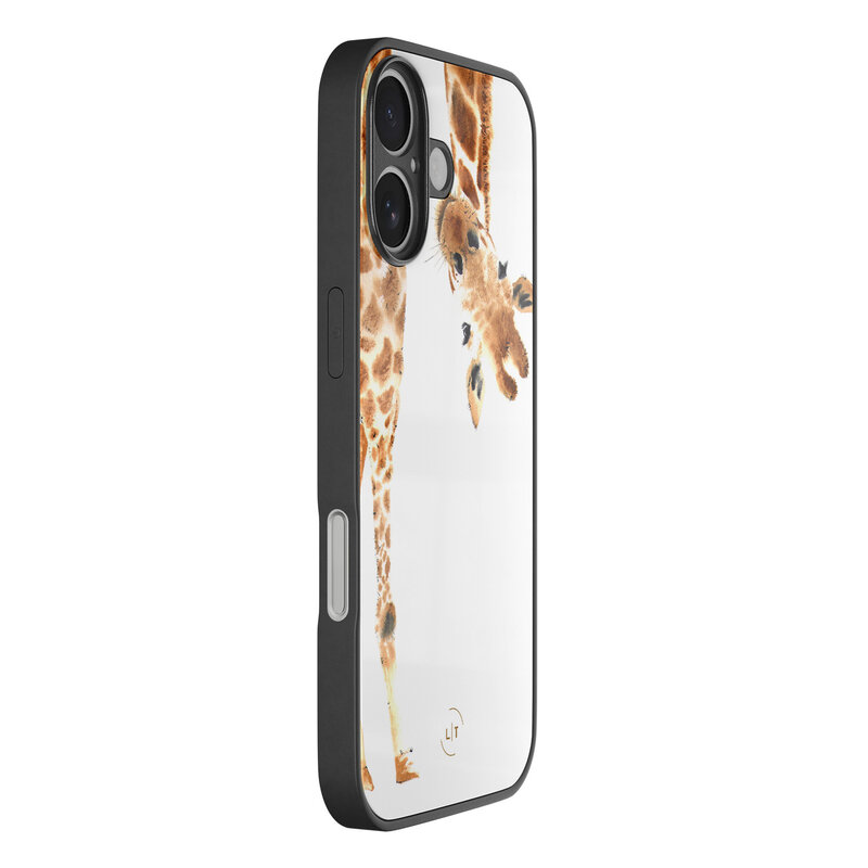 Leuke Telefoonhoesjes iPhone 16 hoesje glas - Giraffe