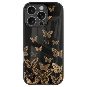 Leuke Telefoonhoesjes iPhone 16 Pro hoesje glas - Vlinders