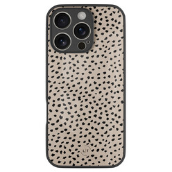 Leuke Telefoonhoesjes iPhone 16 Pro hoesje glas - Almond dots