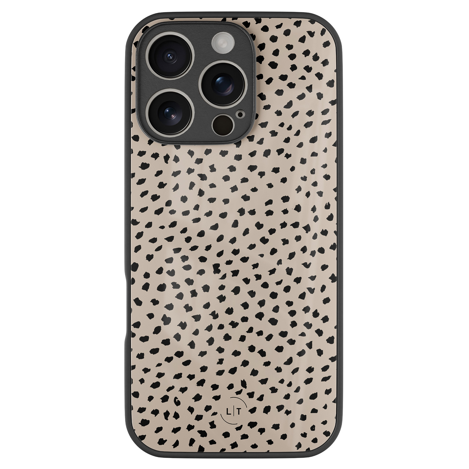 Leuke Telefoonhoesjes iPhone 16 Pro hoesje glas - Almond dots