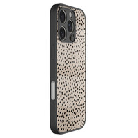Leuke Telefoonhoesjes iPhone 16 Pro hoesje glas - Almond dots