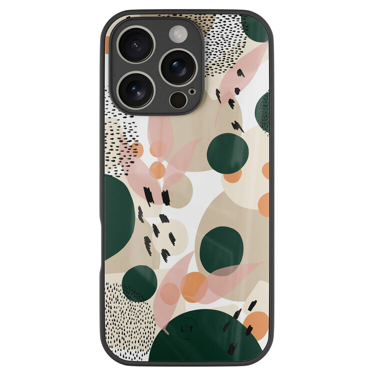 Leuke Telefoonhoesjes iPhone 16 Pro hoesje glas - Abstract painted