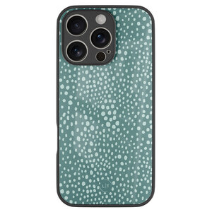 Leuke Telefoonhoesjes iPhone 16 Pro hoesje glas - Blue dots