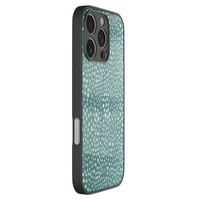 Leuke Telefoonhoesjes iPhone 16 Pro hoesje glas - Blue dots