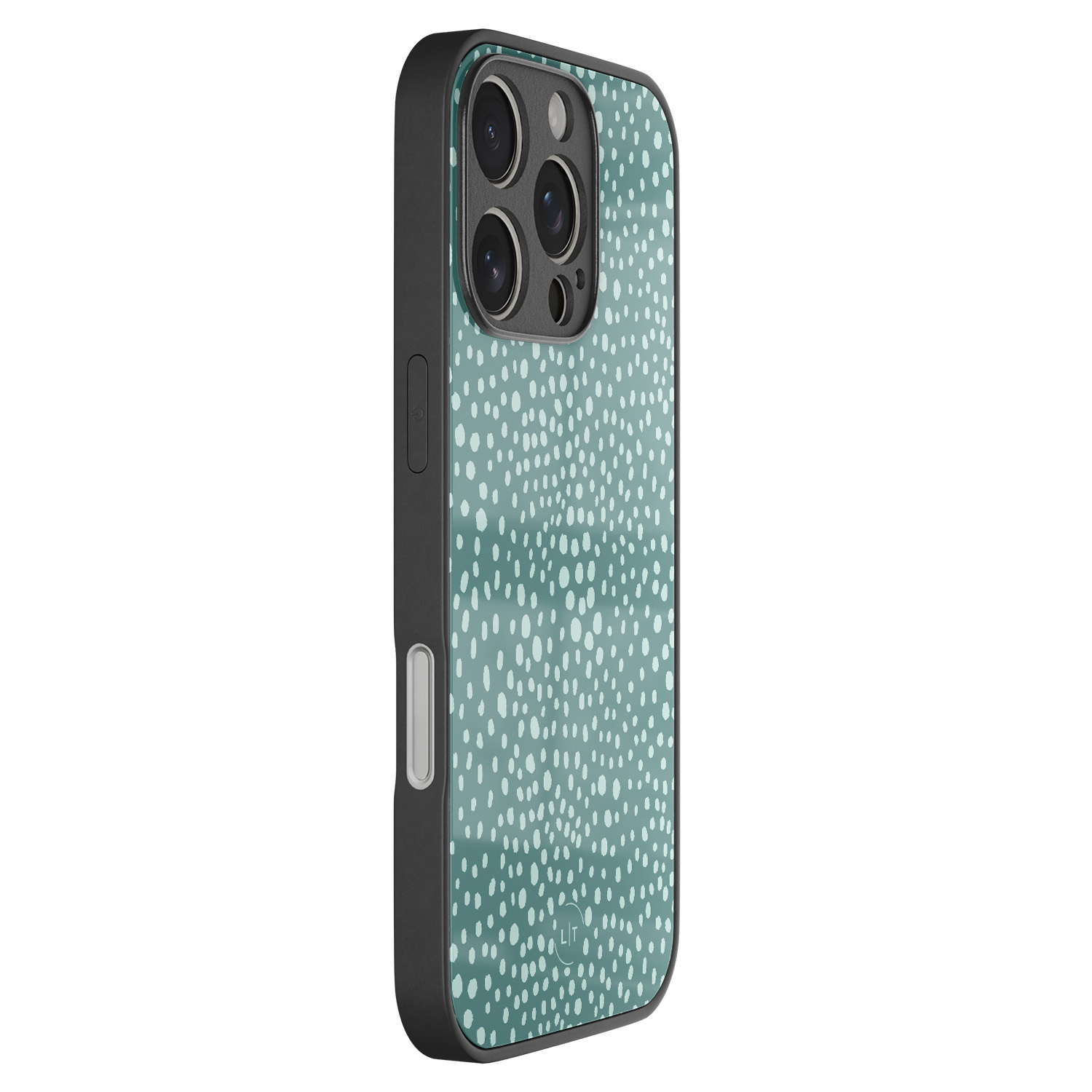 Leuke Telefoonhoesjes iPhone 16 Pro hoesje glas - Blue dots