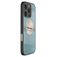 Leuke Telefoonhoesjes iPhone 16 Pro hoesje glas - Moon birds