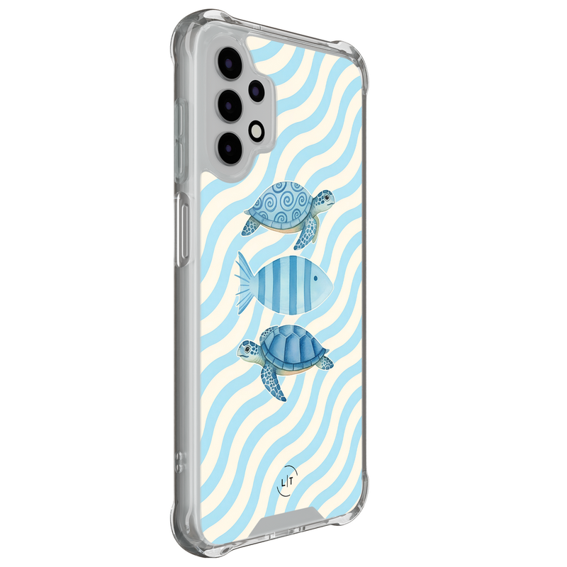 Leuke Telefoonhoesjes Samsung Galaxy A13 4G shockproof case - Schildpad waves