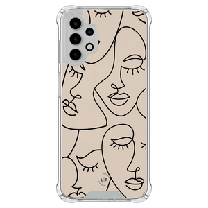 Leuke Telefoonhoesjes Samsung Galaxy A13 4G shockproof case - Abstract faces
