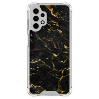 Leuke Telefoonhoesjes Samsung Galaxy A13 4G shockproof case - Marmer zwart goud