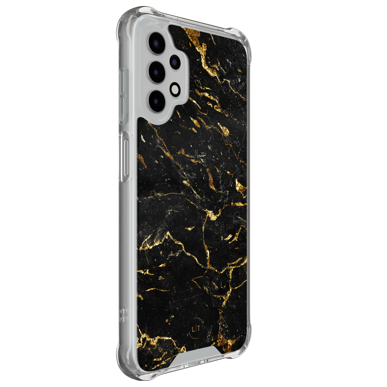 Leuke Telefoonhoesjes Samsung Galaxy A13 4G shockproof case - Marmer zwart goud