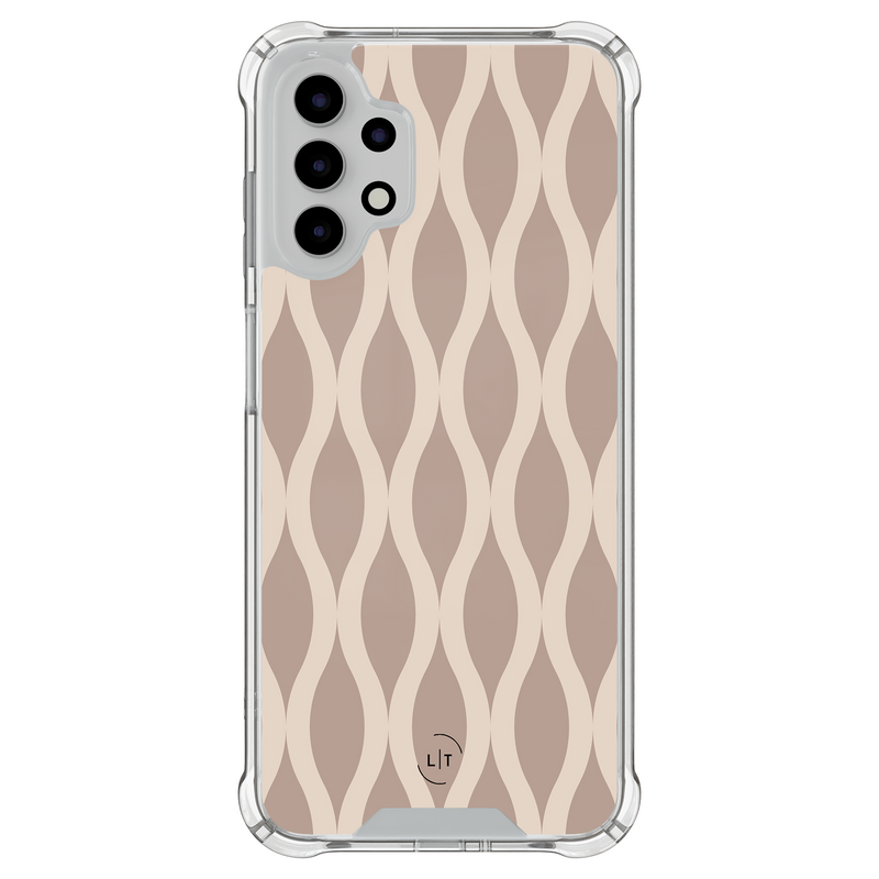 Leuke Telefoonhoesjes Samsung Galaxy A13 4G shockproof case - Abstract beige