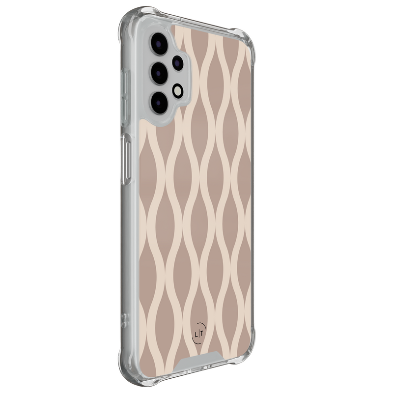 Leuke Telefoonhoesjes Samsung Galaxy A13 4G shockproof case - Abstract beige