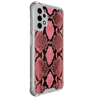 Leuke Telefoonhoesjes Samsung Galaxy A13 4G shockproof case - Slangenprint roze