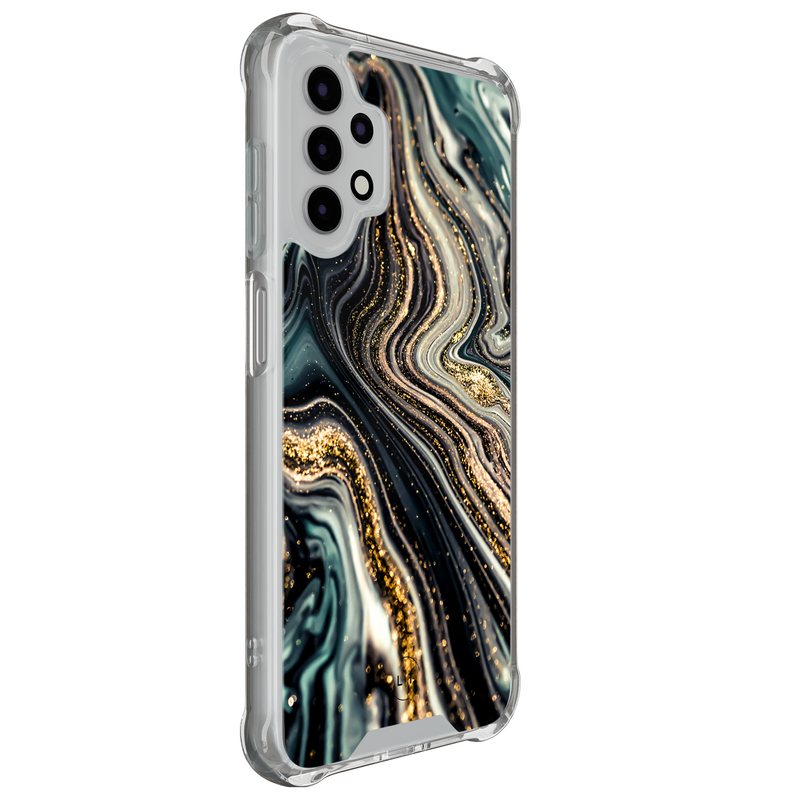 Leuke Telefoonhoesjes Samsung Galaxy A13 4G shockproof case - Marmer swirl