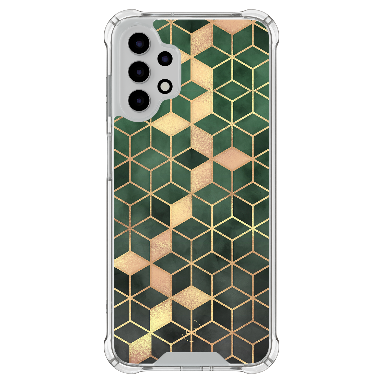 Leuke Telefoonhoesjes Samsung Galaxy A13 4G shockproof case - Kubus groen