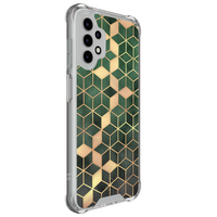 Leuke Telefoonhoesjes Samsung Galaxy A13 4G shockproof case - Kubus groen